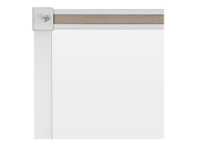 MooreCo Porcelain Dry-Erase Whiteboard, Anodized Aluminum Frame, 3' x 4' (202AC)