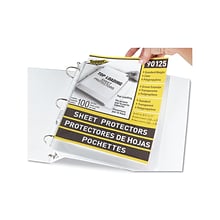 C-Line Topper Standard Weight Sheet Protectors, 8-1/2 x 11, Clear, 100/Box (90125) (CLI90125)