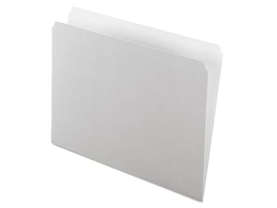 Pendaflex Two-Tone File Folders, Straight-Cut Tab, Letter Size, Gray, 100/Box (PFX 152 GRA)