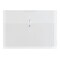 JAM Paper Poly Envelope Button & String Tie Closure, 1 Expansion, Letter Size, Clear, 12/Pack (218B
