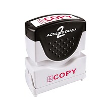 Cosco Accu-Stamp 2 Pre-Inked Stamp, COPY, Red Ink (COS035594)