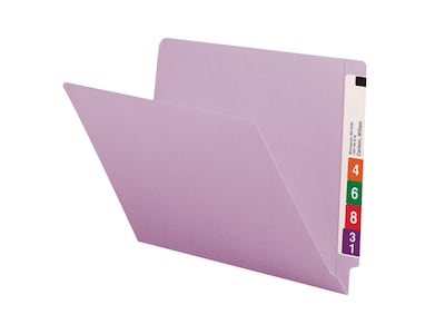 Smead End-Tab File Folders, Shelf-Master Reinforced Straight-Cut Tab, Letter Size, Lavender, 100/Box