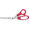 Westcott All Purpose 8 Stainless Steel Standard Scissors, Pointed Tip, Red (10703)
