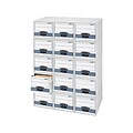 Bankers Box Stor/Drawer Steel Plus File Drawers, Letter Size, White/Blue, 6/Carton (00311)