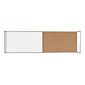 Mastervision Cork & Dry Erase Combo Dry-Erase & Bulletin Board, Silver Frame, 3' x 1.5' (XA10003700)