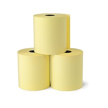 Staples® Thermal Cash Register/POS Rolls, 1-Ply, Canary, 3 1/8 x 230, 4/Pack (28402/15156)