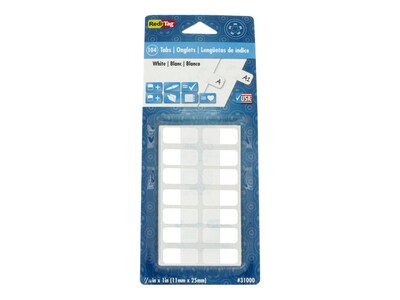 Redi-Tag Tabs, White, 0.44 Wide, 104/Pack (31000)