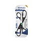 Westcott KleenEarth 8" Stainless Steel Scissors, Pointed Tip, Black, 2/Pack (15179)