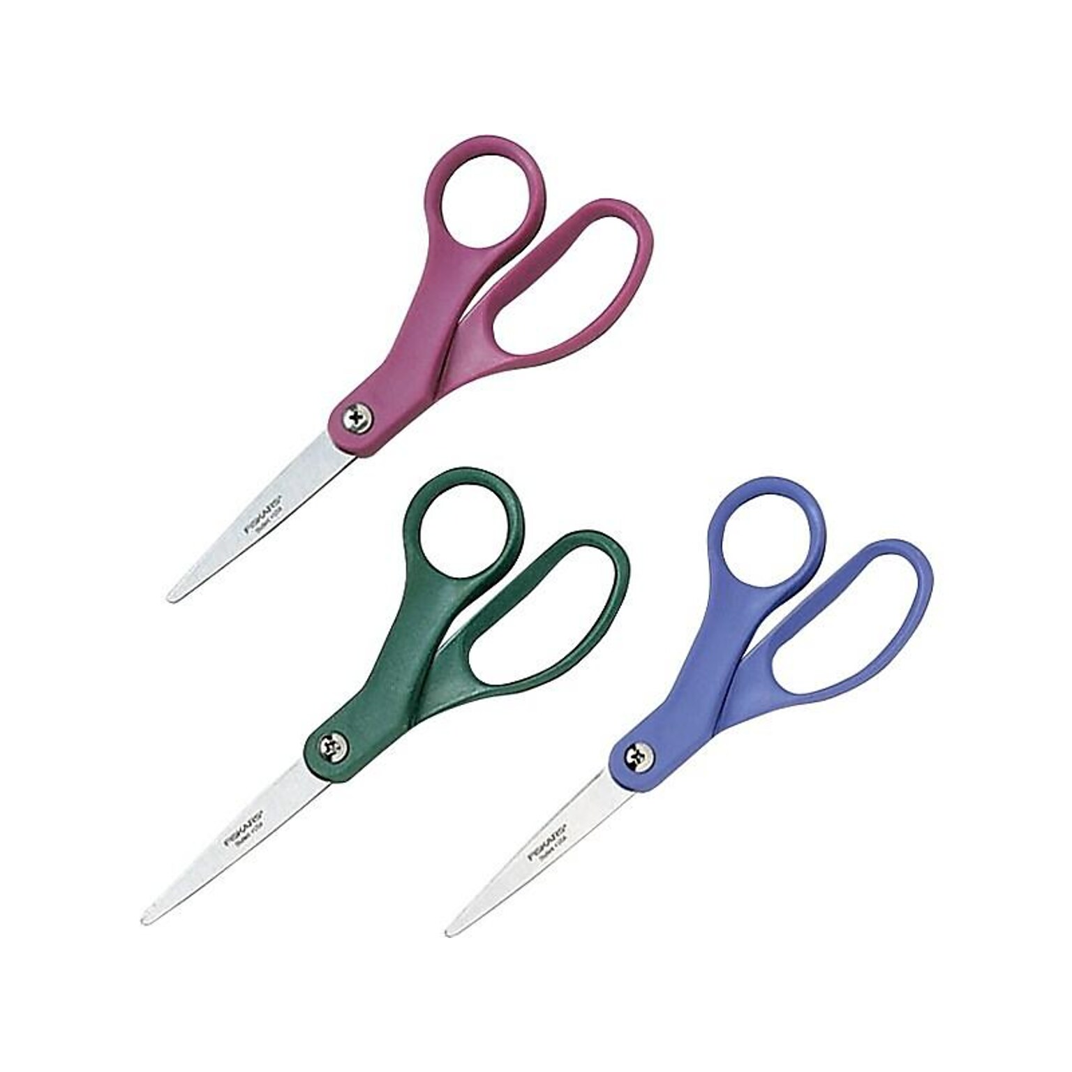 Fiskars Students 7.1 Stainless Steel Kids Scissors, Sharp Tip, Assorted Colors (9458 7097)
