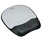 Fellowes Memory Foam Mouse Pad/Wrist Rest Combo, Black/Silver Streak (9175801)