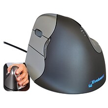 Evoluent VerticalMouse 4 VM4L Laser Mouse, Left-Handed, Gray/Silver