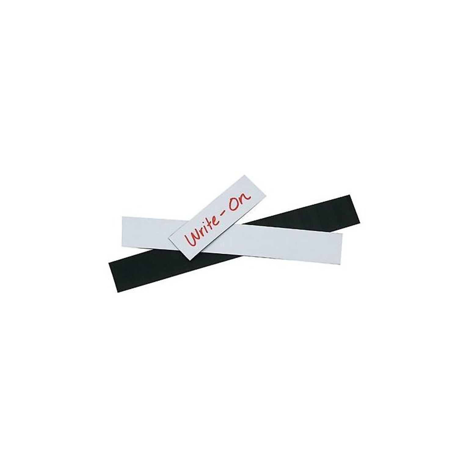 Warehouse Label Magnetic Strips, 2 x 6, White, 25/Pack (LH178)
