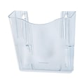 Deflect-O Euro-Style DocuPocket Single Pocket Plastic Letter/Legal Size Wall File, Clear (63001)