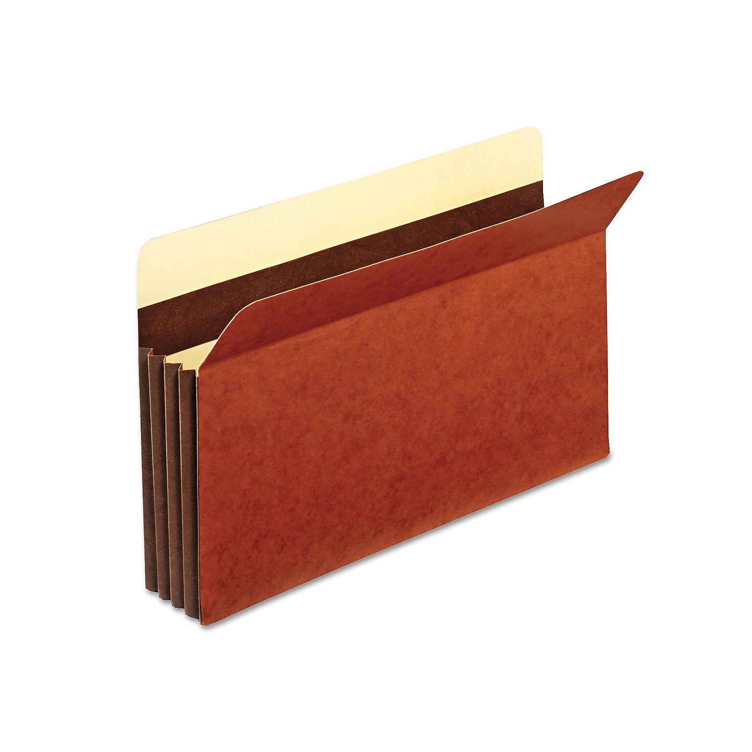 Globe-Weis 10% Recycled Heavy Duty Reinforced File Pocket, 3 1/2 Expansion, Legal Size, Brown, 25/Box (C1526EHD)