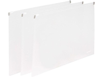 Poppin Poly Wallets, Letter Size, Clear, 3/Pack (100142)