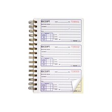 Rediform Gold Standard 2-Part Carbonless Receipts Book, 5L x 2.75W, 225 Forms/Book (8L829)