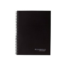 Cambridge Limited 1-Subject Professional Notebooks, 6.63 x 9.5, Wide Ruled, 80 Sheets, Black (0667