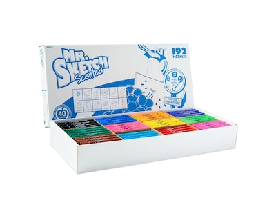Mr. Sketch Scented Water Based Markers, Chisel, Assorted Colors, 192/Carton (98490)