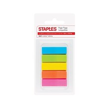 Staples Stickies Page Flags, Multicolor, 0.5 Wide, 125/Pack (11147-CC)