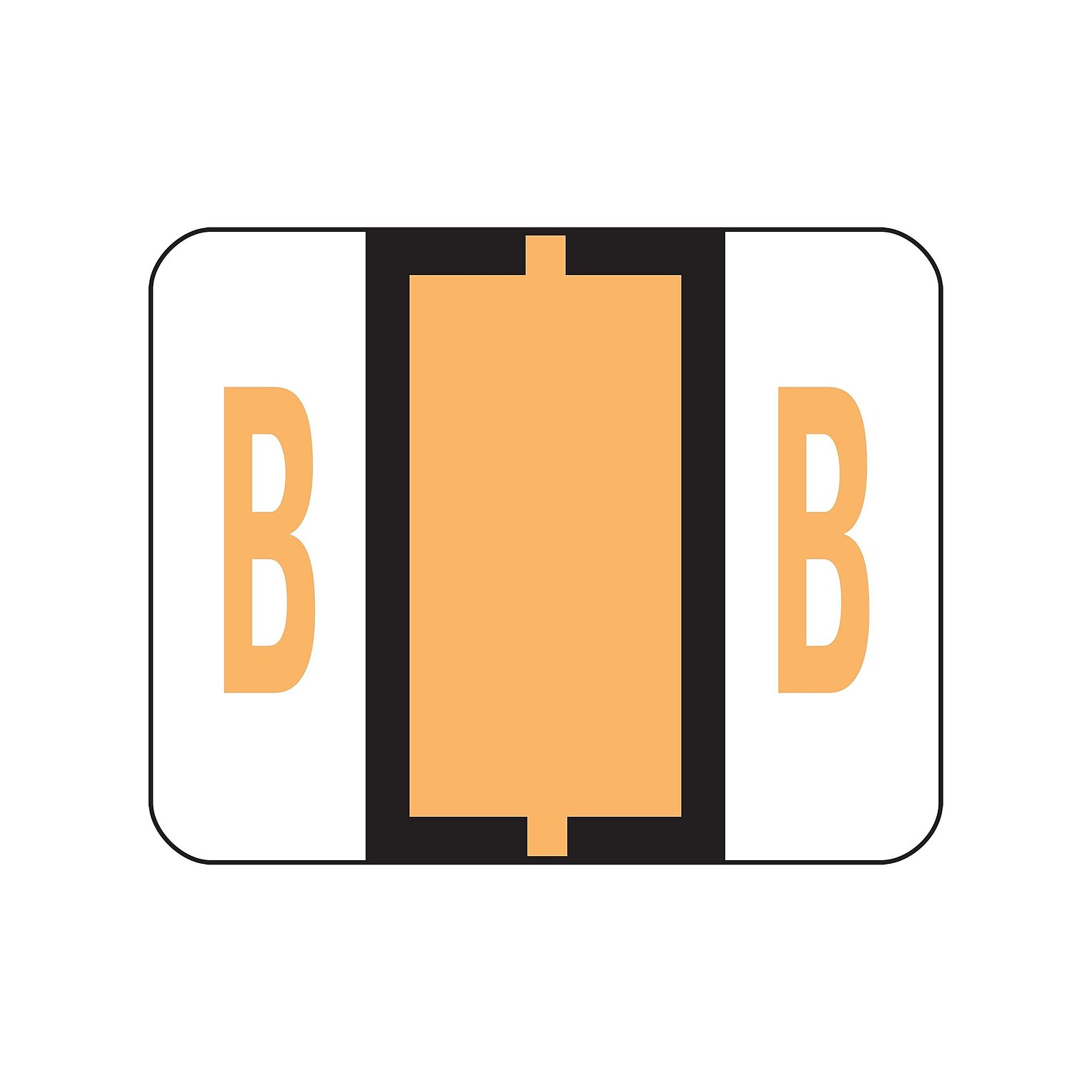 Smead BCCR Color Coded Alphabetic Labels, B, Light Orange, 500/Roll (67072)