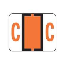 Smead BCCR Color Coded Alphabetic Labels, C, Dark Orange, 500/Roll (67073)