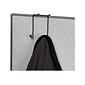 Fellowes Wire Partition Additions Plastic Double Coat Hook, Black (75510)