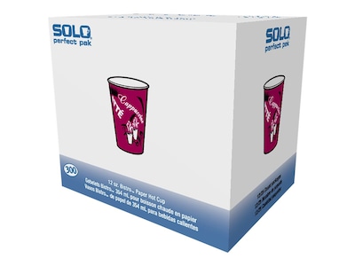 Solo Bistro Hot Cups, 12 Oz., Multicolor, 300/Carton (OF12BI-0041)