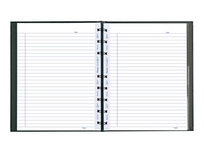 Blueline MiracleBind Professional Notebooks, 7.25 x 9.25, College Ruled, 75 Sheets, Black (AF9150.
