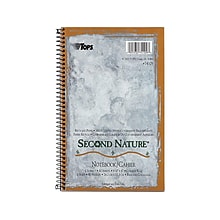 TOPS Second Nature 1-Subject Notebooks, 6 x 9.5, College Ruled, 80 Sheets, Blue (74109)