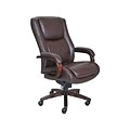 La-Z-Boy Winston Ergonomic Faux Leather Executive Big & Tall Chair, 400 lb. Capacity, Brown (44763)