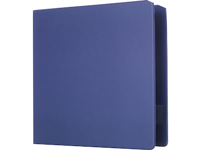Staples Standard 3" 3-Ring Non-View Binder With Label Holder, Navy Blue (26424-CC)
