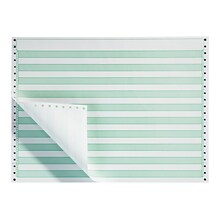 Staples® Green Bar Computer Paper, 14.875 x 11, 15 lbs., 100 Bright, 3500/Carton (25515/45115/177)