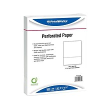 Printworks® Professional 8.5 x 11 Perforated Paper, 24 lbs., 92 Brightness, 2500 Sheets/Carton (04