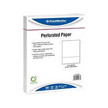 Printworks® Professional 8.5 x 11 Perforated Paper, 20 lbs., 92 Brightness, 2500 Sheets/Carton (04