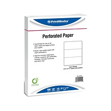 Printworks® Professional 8.5 x 11 Perforated Paper, 20 lbs., 92 Brightness, 2500 Sheets/Carton (04