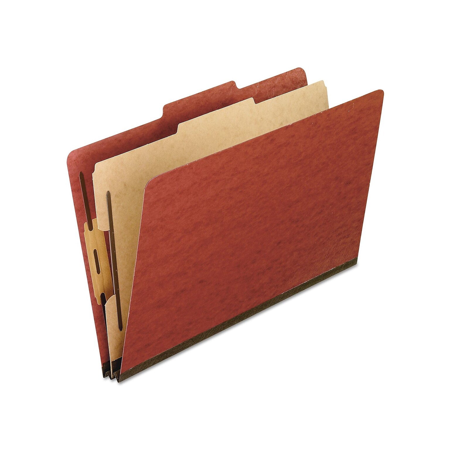 Pendaflex Pressboard Classification Folders, 1-Divider, 2 Expansion, Letter Size, Brick Red, 10/Box (1157R)