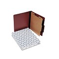 Pendaflex Pressboard Classification Folders, 1-Divider, 2 Expansion, Letter Size, Brick Red, 10/Box