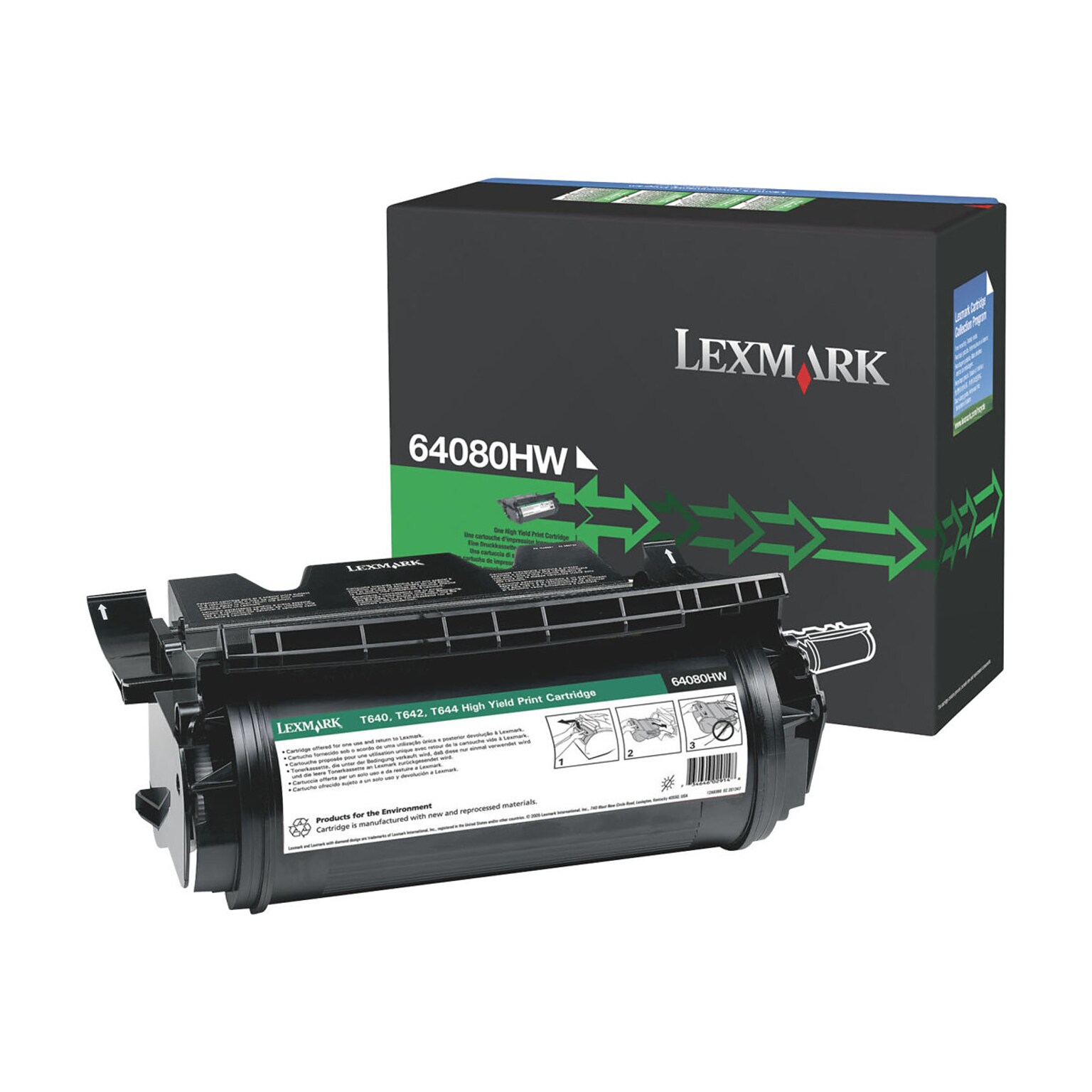 Lexmark 64080HW Black High Yield Toner Cartridge   (LEX64080HW)