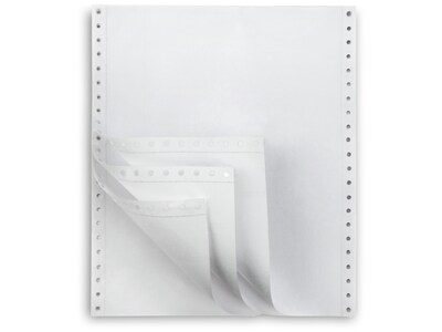 Staples® 4-Part Carbonless Computer Paper, 9.5 x 11, 15 lbs., 100 Brightness, 800/Carton (26159/33