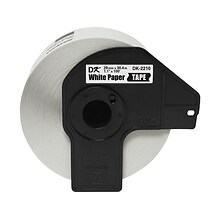 Brother DK-2210 Medium Width Continuous Paper Labels, 1-1/10 x 100, Black on White (DK-2210)