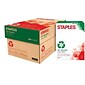 Staples Recycled Copy Paper, 8.5" x 11", 20 lbs., White, 500 Sheets/Ream, 10 Reams/Carton (620014)