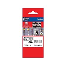 Brother P-touch TZe-S221 Laminated Extra Strength Label Maker Tape, 3/8 x 26-2/10, Black on White
