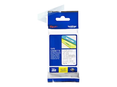 Brother P-touch TZe-145 Laminated Label Maker Tape, 3/4 x 26-2/10, White on Clear (TZe-145)
