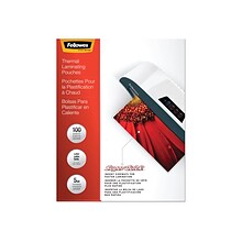 Fellowes SuperQuick Thermal Laminating Pouches, Letter Size, 5 Mil, 100/Pack (5223001)