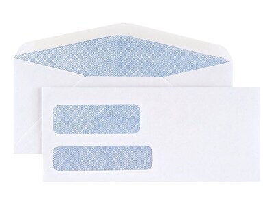 Staples Gummed Security Tinted #10 Business Envelopes, 4 1/8 x 9 1/2, White, 2500/Box (20137CT)