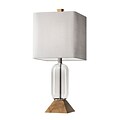 Adesso Kennedy Table Lamp, Clear Glass/Natural Birch Wood (1528-12)