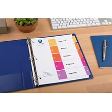 Avery Ready Index Table of Contents Paper Dividers, 1-5 Tabs, Multicolor (11131)