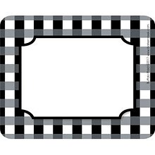 Barker Creek Buffalo Plaid Name Tags, Self-Adhesive Labels, 3 1/2 x 2 3/4, 90/Pack (BC3770)