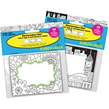 Barker Creek Color Me! In My Garden & Cityscapes Name Tags, Self-Adhesive Labels, 3 1/2 x 2 3/4, 9