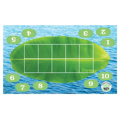Essential Learning Sensational Math™ Froggy Ten-Frame Floor Mat Set, Set of 12 (ELP626673)